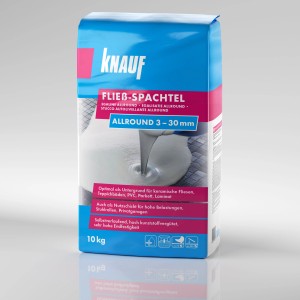 Sac de 10 kg de Knauf Fliessspachtel allround, enduit autolissant pour sols.