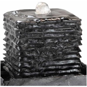 Climaqua Fontana da interno Shanti: Fontana artigianale in pietra naturale con connessione USB e acqua che scorre delicatamente.