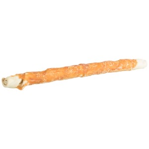 Trixie rotolo masticabile bianco pollo, 28cm, snack per cani in pelle bovina con filetto di pollo.