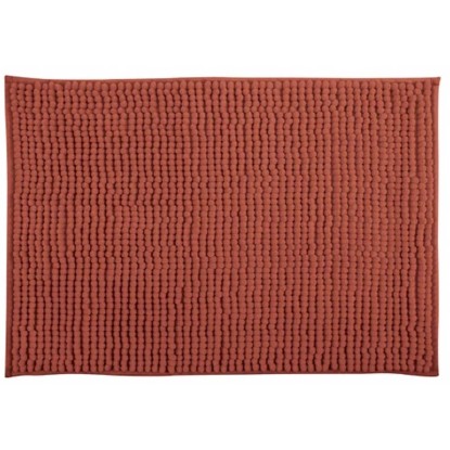 MSV Badteppich Chenille Terracotta 40 x 60 cm