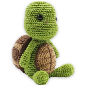 Hardicraft Set uncinetto Tartaruga Siem, cotone, verde-marrone, altezza circa 24 cm.