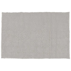 Tappeto da bagno Diaqua Shania in cotone grigio chiaro, 60x90 cm. Tappetino da bagno soffice per un maggiore comfort.