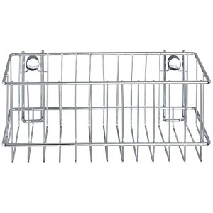 Wenko Étagère murale Classic grand modèle, acier chromé, pour montage mural dans la salle de bain.