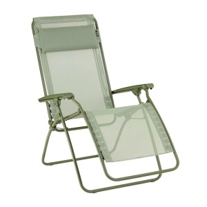 Sedia relax R CLIP Batyline Moss: Sdraio regolabile con rivestimento traspirante per giardino e terrazza.