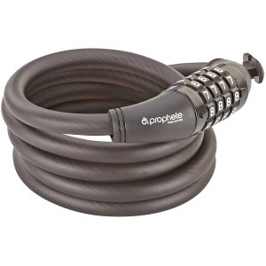 Lucchetto a spirale Prophete con combinazione a 4 cifre per biciclette.