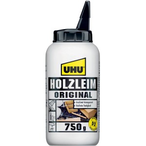 Uhu Holzleim Original, 750g Flasche. Universeller, wasserfester Weißleim für Holz.