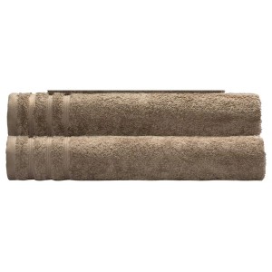 Serviette de douche Kleine Wolke Royal en coton basalt empilée, 70x140 cm.