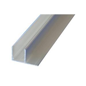 Profilo a U in alluminio 1,6 cm, Easy-click, 300 cm per copertura in plastica, vista dettaglio.