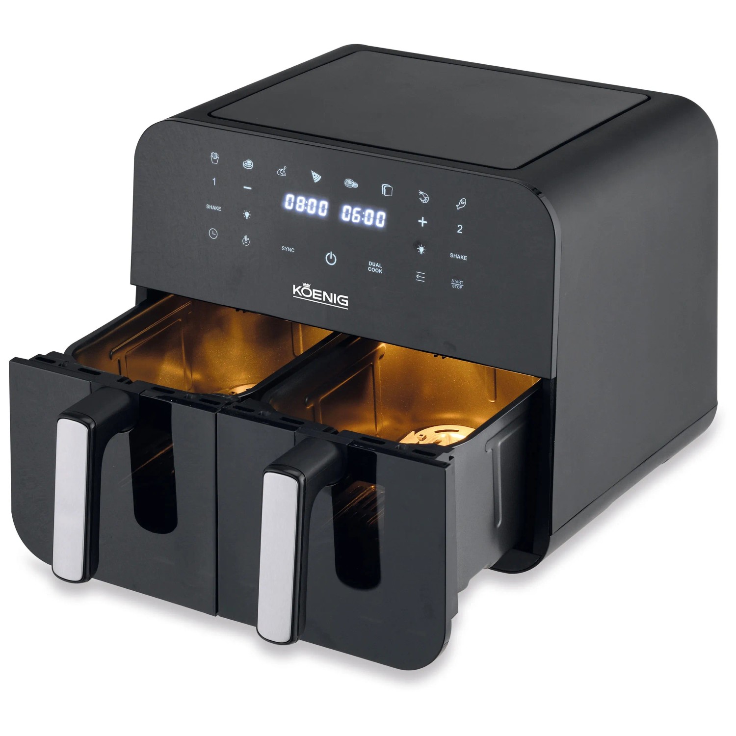 Friggitrice Ad Aria Innsky Doppio Cestello 8L - Air Fryer A Doppia Zona Con 8 Programmi - Foto 4