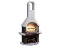 Buschbeck Grillkamin St. Moritz Beton Weiss-Braun