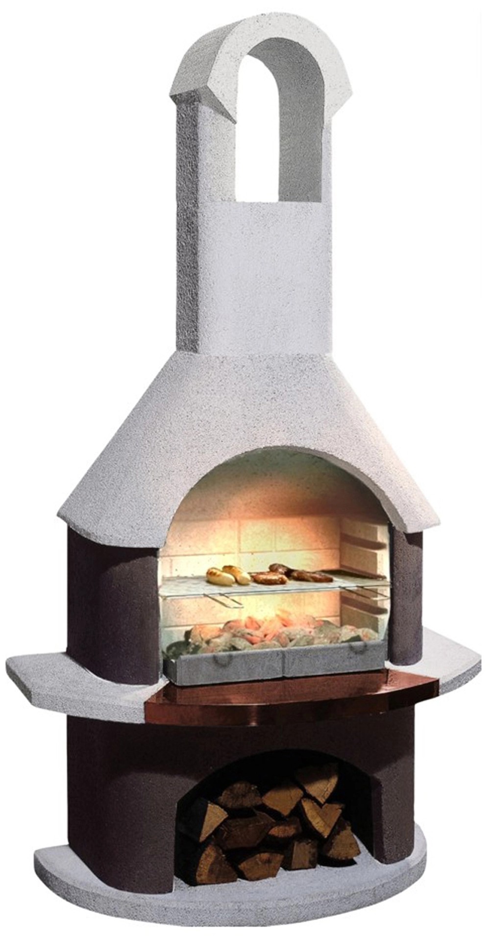 Buschbeck Grillkamin St. Moritz Beton WeissBraun kaufen bei OBI