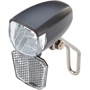 Faro LED Prophete 15 lx con riflettore e staffa per biciclette.