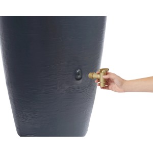 Serbatoio acqua piovana 4rain Amphora 220 l grigio con rubinetto.