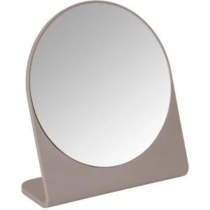 Specchio cosmetico Wenko Marcon color tortora, specchio rotondo per bagno e toeletta.