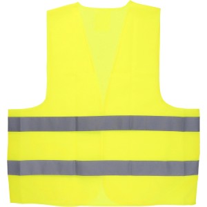 Gilet di sicurezza giallo Cartrend con due strisce riflettenti per una visibilità ottimale.