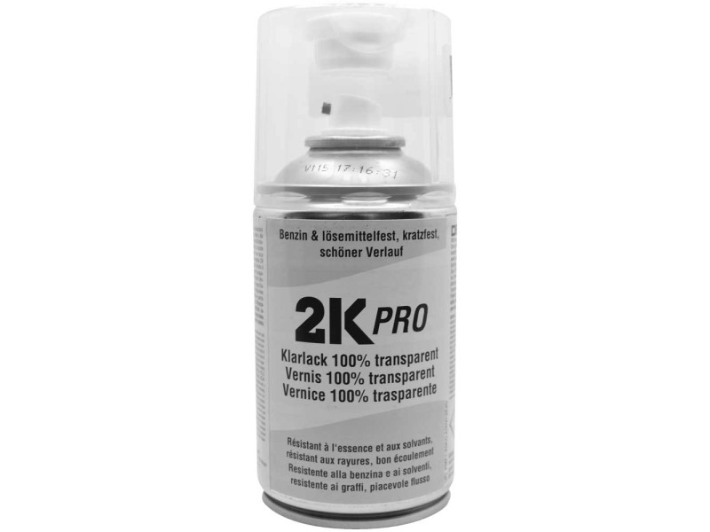 2K PRO Vernice spray trasparente lucida 100 % trasparente 250 ml