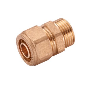Raccord de transition Diaqua PEX 16 x 1/2AG en laiton pour tubes multicouches.
