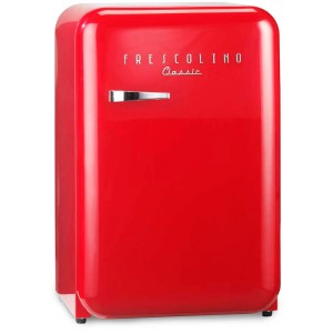 Frigorifero rosso Trisa Frescolino Classic, 107 l, design retrò.