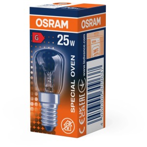 Lampada speciale Osram T26, 25W, attacco E14, per frigorifero e macchina da cucire.