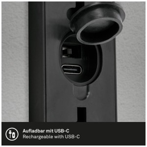 Briloner LED-Akku-Wandleuchte Lima Sensor Schwarz 6 W / 3'000 K / 700 lm
