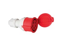 Steffen CEE-Kupplung 16/5 5-polig Rot-Hellgrau 400 V Steffen CEE-Kupplung 16/5 5-polig Rot-Hellgrau 400 V