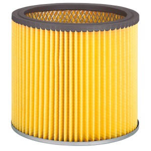 Filtre plissé Einhell pour aspirateurs secs, filtre jaune pour aspirateur.