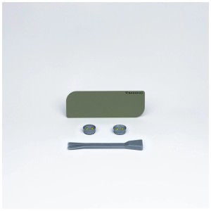 MagSpike Support de gel douche M en vert pastel, ensemble avec accessoires pour montage sans perçage.