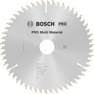 Lama per sega circolare Bosch Pro Multi Material, 190 mm, per tagli puliti in vari materiali.