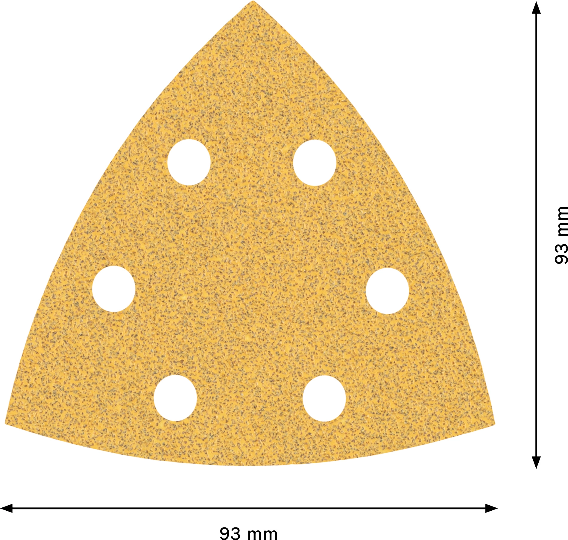 Papier abrasif velcro pour ponceuse triangulaire 90 mm