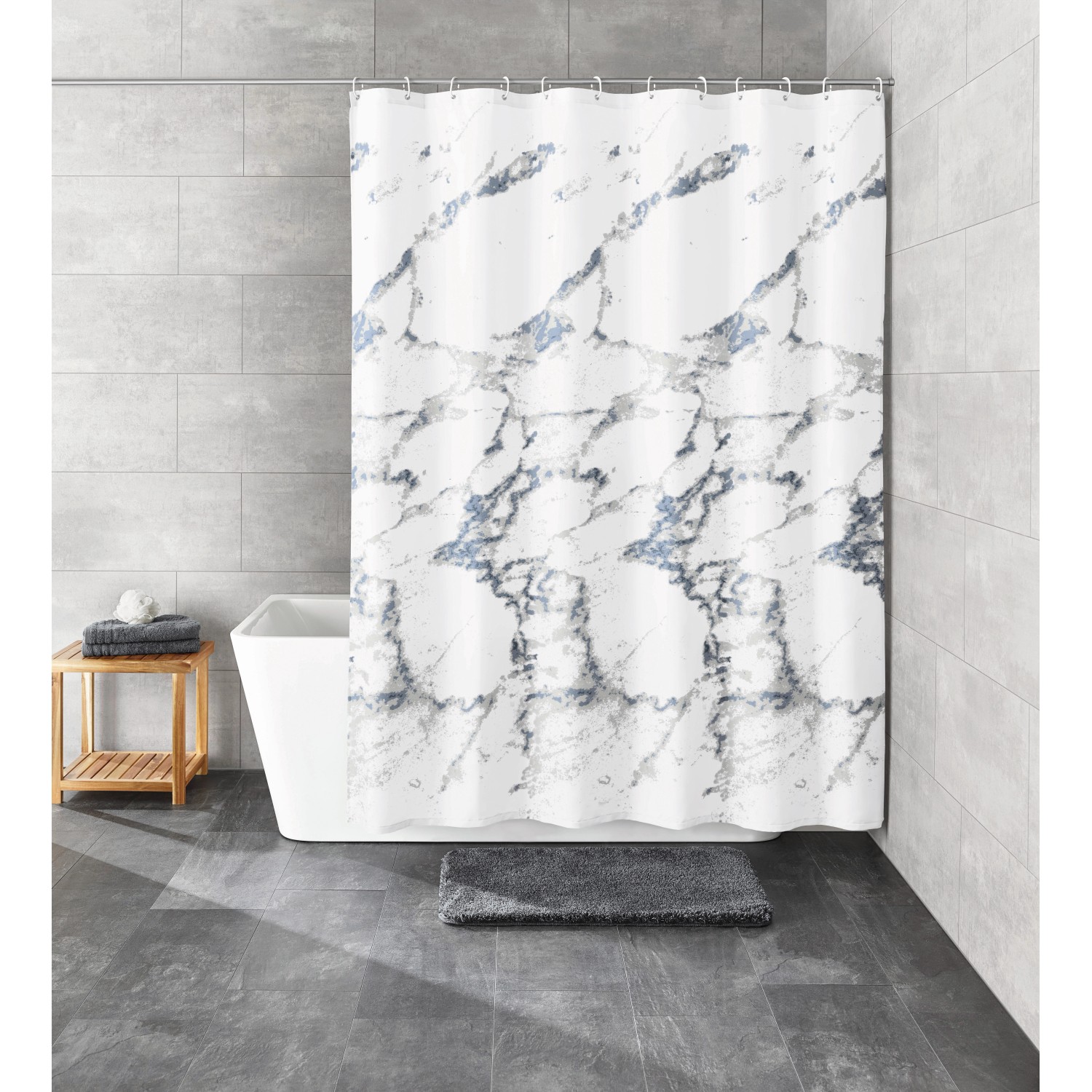 Kleine Wolke Tenda doccia Marble Antracite 180 x 200 cm