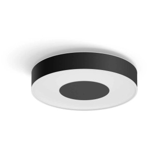 Plafoniera LED Philips Hue Xamento nera con forma rotonda. Lampada smart per la tua casa.
