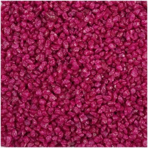 Granulato decorativo fucsia, 2-3 mm, ideale per vasi e progetti decorativi.