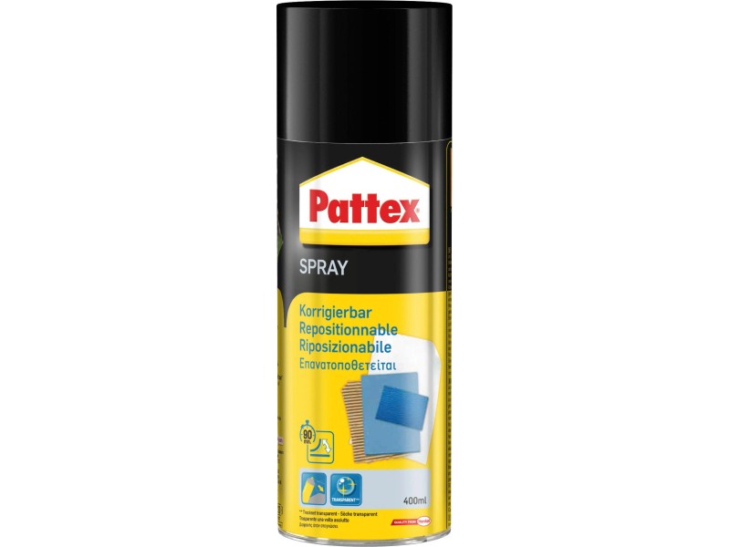 Pattex Spray Riposizionabile Trasparente 400 ml