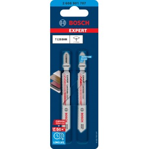 Lame per seghetto alternativo Bosch Expert T 128 BHM per laminato, confezione da 2.
