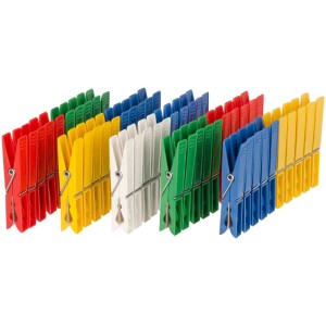 Wenko Mollette da bucato Colorado, 50 pz. in colori misti, in plastica robusta.