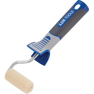 LUX Filtroller 6 cm: Farbroller mit kurzem Flor und blau-grauem Griff für Lackierarbeiten.