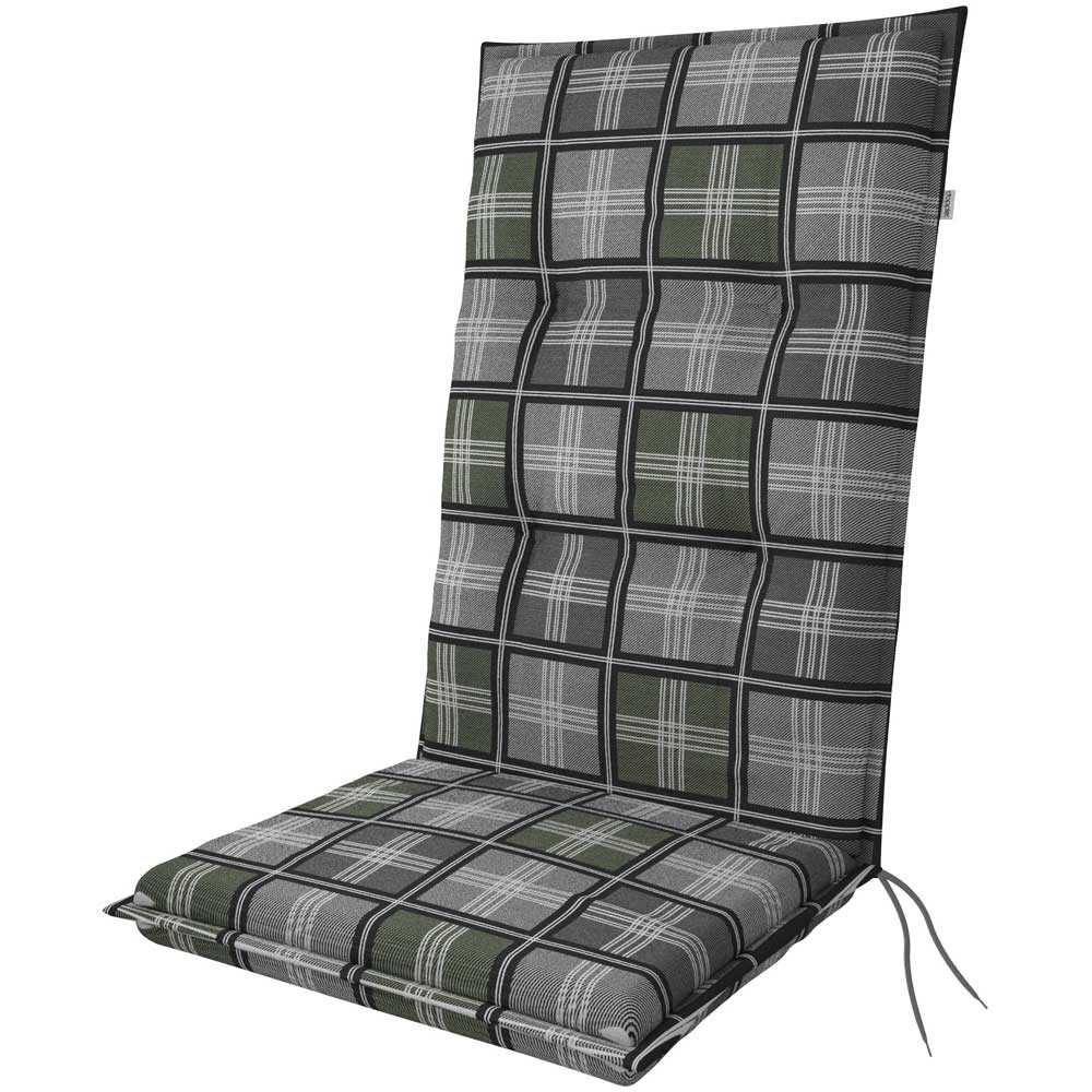 Doppler Auflage Hochlehner Living Anthrazit kariert 122 x 52 / Stärke 6