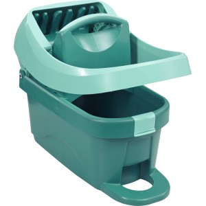 Leifheit Profi strizzamocio con ruote, 8 l, in verde e turchese. Dispositivo di pulizia per mocio.