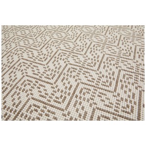 Tappeto da esterno Andiamo Reno, motivo beige-tortora, 120x160 cm, dettaglio.