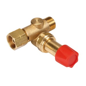 Détendeur propane Rothenberger pour soudure, réglable en continu avec bouton rouge.
