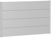 Biohort Wandpaneel Sichtschutz o. Acrylglas 150 cm x 90 cm Silber-Metallic