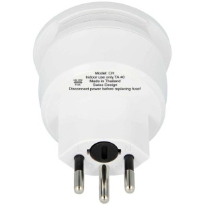Skross® Reiseadapter Combo World to Switzerland, weiss, für Steckdosen. Kompakter Reiseadapter.