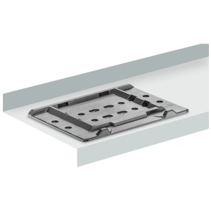 Plaque d'adaptation Technocraft Metabox pour étagères, pour montage dans des boîtes à outils ou des étagères.