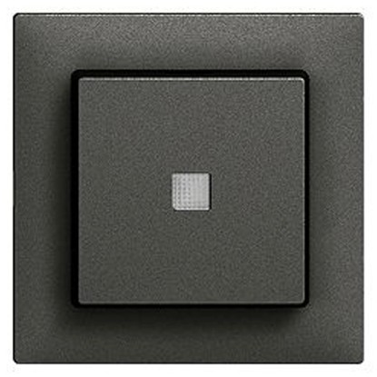 Feller Druckschalter/-taster EdizioDue Frontplatte Schwarz