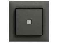 Feller Druckschalter/-taster EdizioDue Frontplatte Schwarz