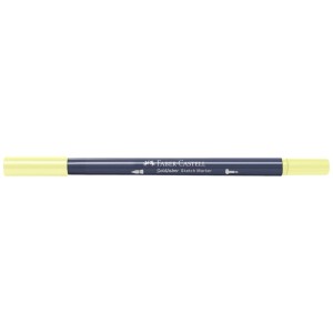 Faber-Castell Goldfaber Sketch Marker, lichtgelb, mit Pinsel- und Finelinerspitze.
