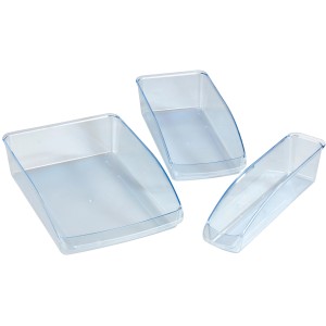 Wenko Kühlschrank-Organizer, 3er Set aus transparentem Kunststoff für mehr Ordnung im Kühlschrank.