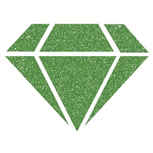 Diamante verde scuro scintillante, simbolo della pittura Aladine Diamond.