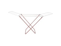 MSV Flügel-Wäscheständer Stahl Weiss-Rot (HxBxT) 108 x 50 x 180 cm