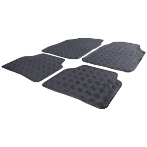 Set tappetini auto Cartrend, 4 pezzi, effetto lamiera grecata in carbonio per una protezione ottimale in auto.